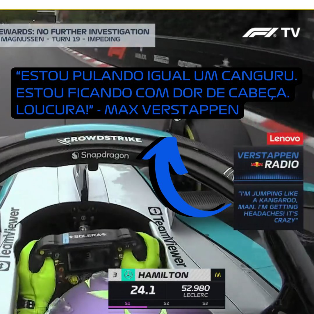 Max Verstappen reclamando bastante do carro.