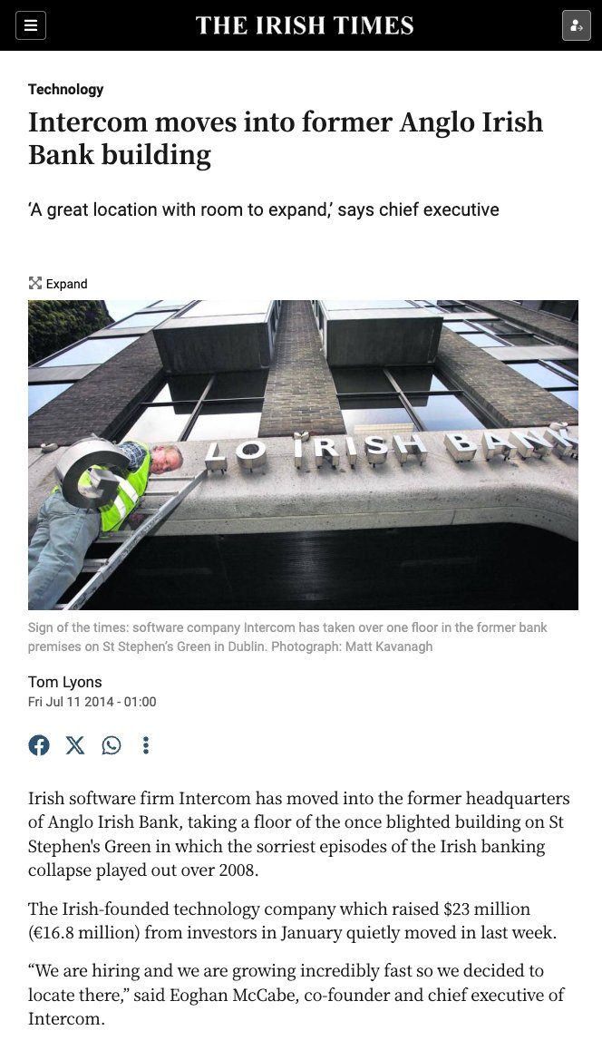 Des Traynor tweet media