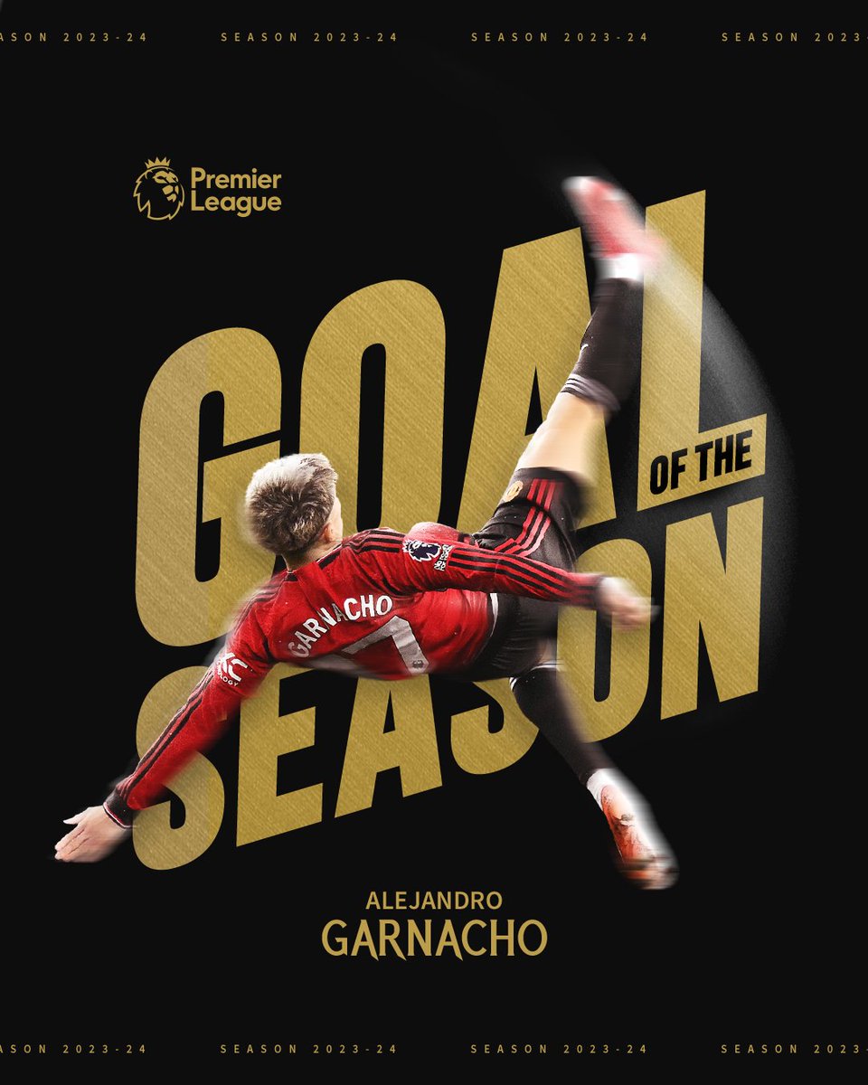 *Pretends to be shocked* @AGarnacho7's incredible overhead kick has been voted the @PremierLeague's Goal of the Season 😍💫 #MUFC || #PL