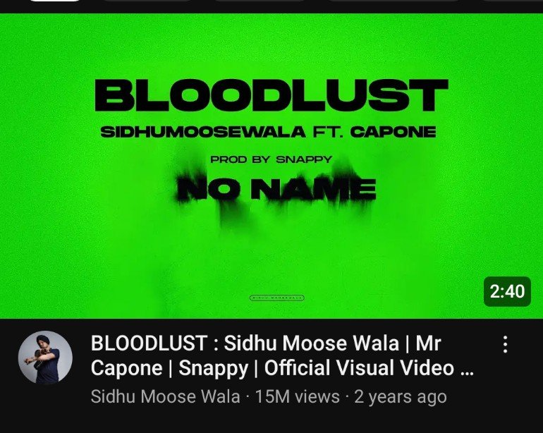 BLOODLUST Video Dropping On 29th May. This is the Black Day in the History of Punjabi Music Industry 😞
Only 5 Days Left For This Banger,s Video To Drop .
Can,t Waitttt More 🥵
#JusticeForSidhuMoosewala
#PunjabiMusic