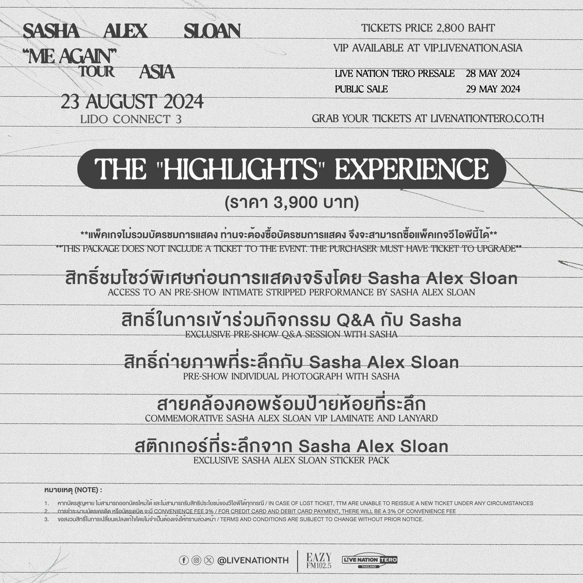 livenationth's tweet photo. 👻 Sad แบบ happy ไปกับเพลงของ #SashaAlexSloan ใน Sasha Alex Sloan: "Me Again" Tour – Asia
🗓️ 23 ส.ค. ลิโด้ คอนเน็คท์ ฮอลล์ 3
* พรีเซลส์ไลฟ์ เนชั่น เทโร: 28 พ.ค. (10.00 - 23.59 น.) ที่ https://t.co/q7VSN5Hp1W
* จำหน่ายบัตรทั่วไป: 29 พ.ค. ที่ https://t.co/gi0hhgneem
#MeAgainTourBKK