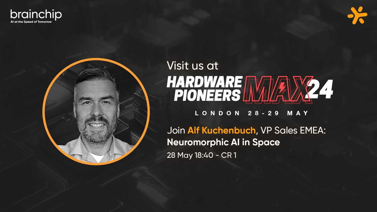 BrainChip will be at Hardware Pioneers Max 24 in London on May 28-29, 2024. Join us to see our latest with 2nd Generation Akida and partner, @EdgeImpulse. #HWPmax24 brainchip.com/hardware-pione…