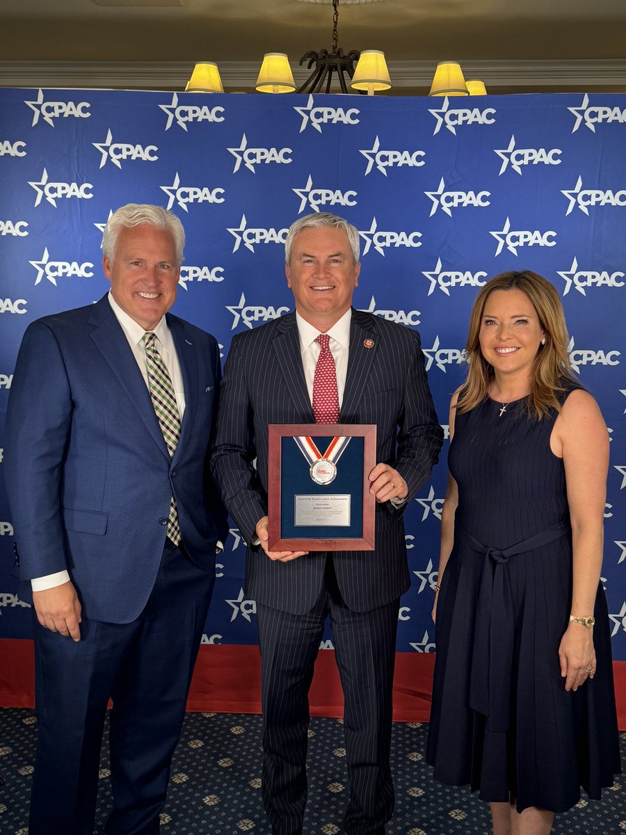 Received the annual Award for Conservative Achievement by @CPAC for my common sense, conservative voting record. I will continue my work to cut wasteful spending and hold bad government actors accountable for wrongdoing.