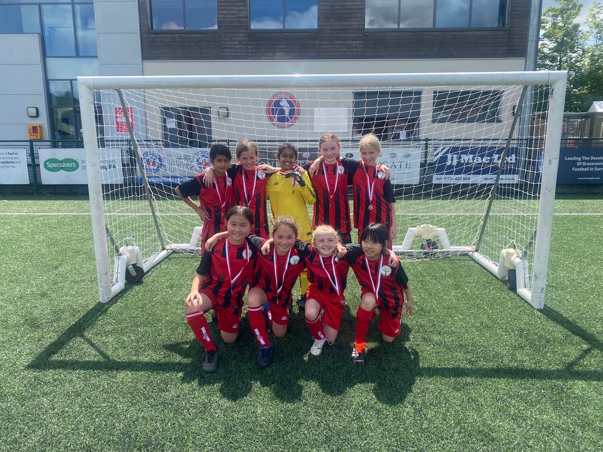 We are so proud of our Year 5 Girls' Football Team who played in the Surrey Cup Final this morning against St George's. It was an incredibly tight game, but the girls eventually lost 7-2, with goals from Yerin & Alisa. What a team! We cannot wait to see what next season holds.⚽️