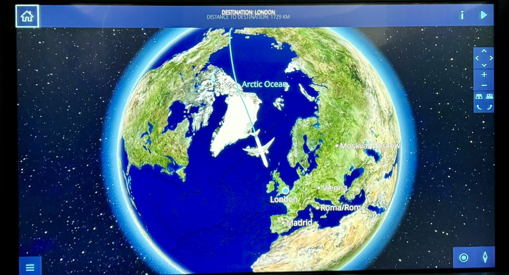 If you fly to Europe from Tokyo these days your route is East into Alaska and then up and over the Arctic. But flying there is south and over Romania and Turkey and all the way across (avoiding Russia) and into China.