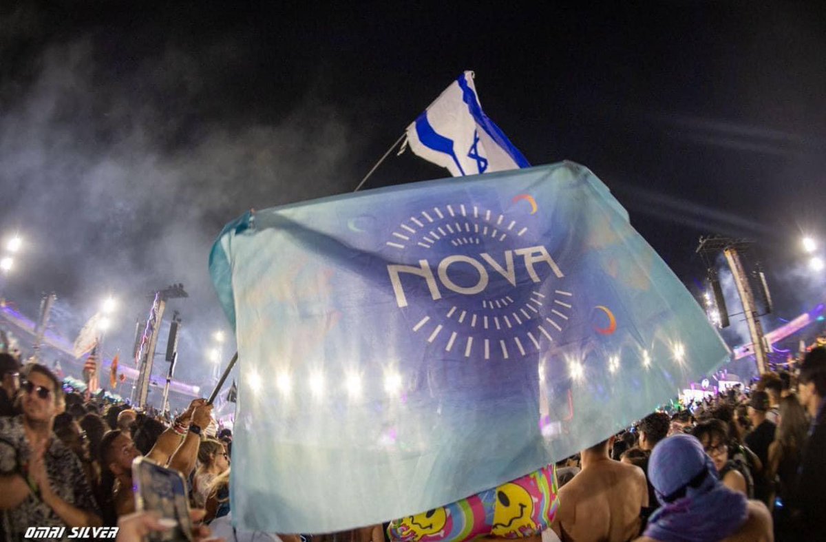 The Nova flag side by side with the Israeli flag at a music festival in LasVegas. 
#wewilldanceagain 
#BringThemHome