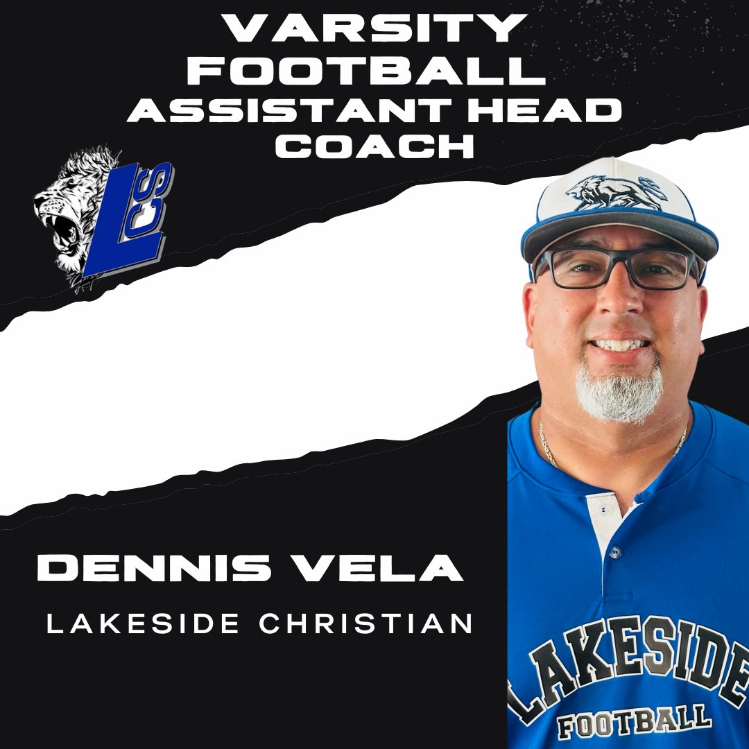 Lakeside Christian is excited to add Dennis Vela to our football coaching staff as assistant head coach. Coach Vela will also be in the classroom as our computer lab teacher. 🏈 @Biggamebobby @PinellasHSMedia