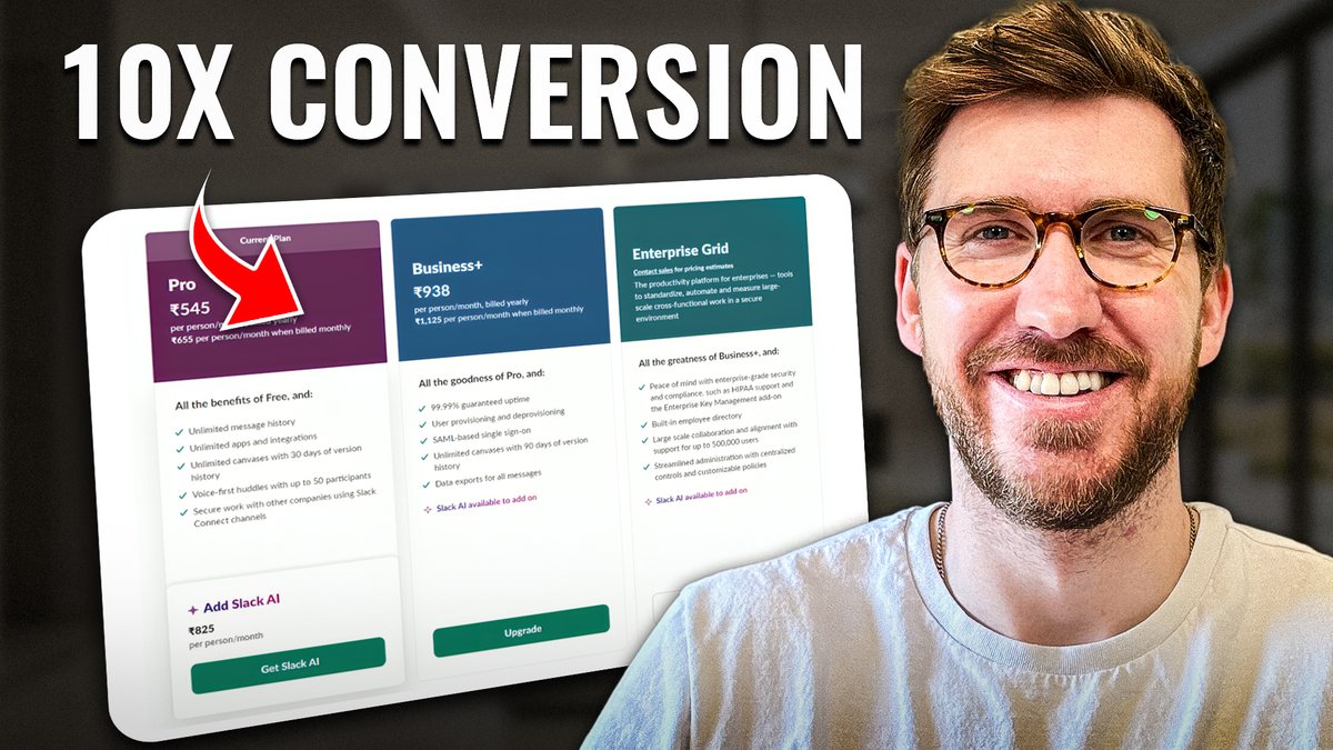 So we've stepped up the production on our Youtube series! Our newest entry is: 7 SaaS Pricing Page Strategies That Convert EXTREMELY 

Let me know what you think of the new style and of course, if you have any ideas for new videos just let me know!

youtu.be/U2pUyTi0sqs