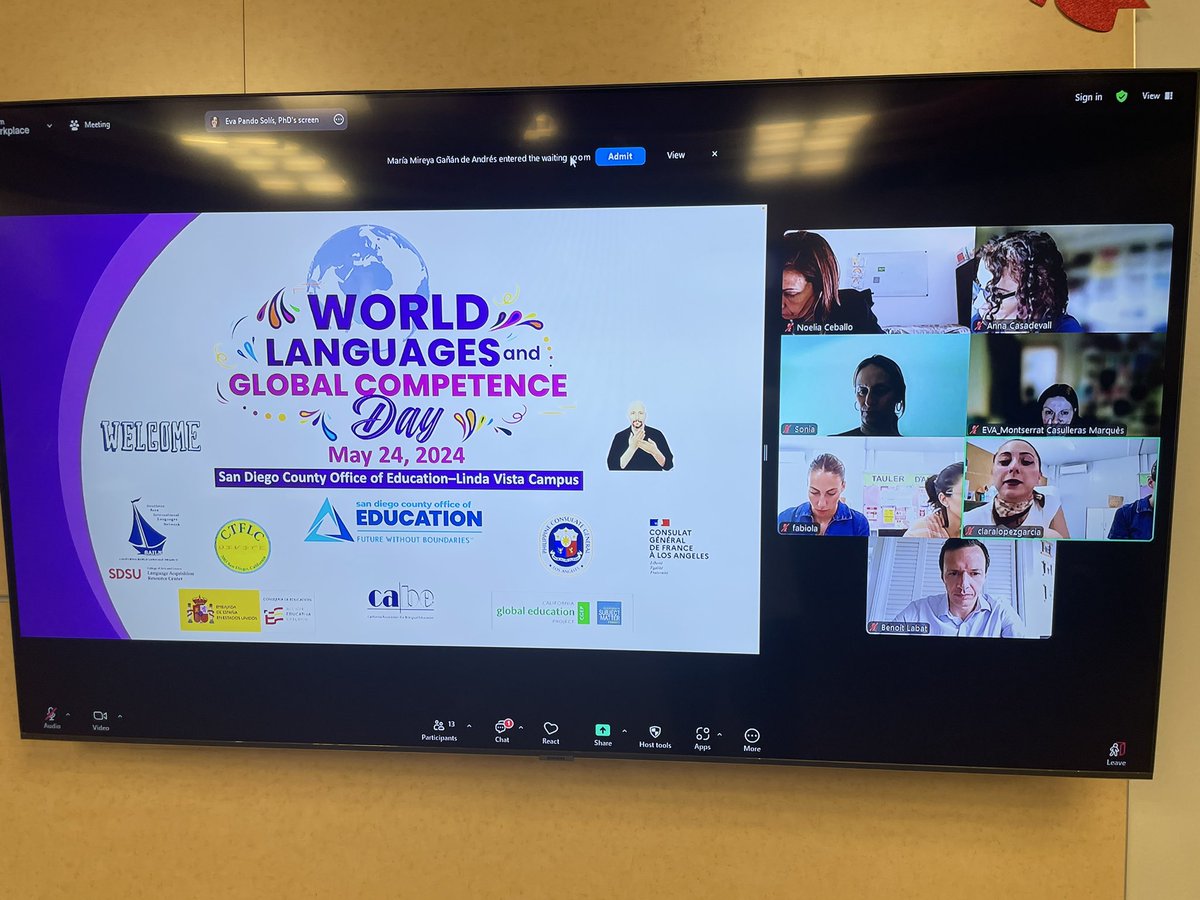 WorldLangSDCOE's tweet image. Dr. Eva Pando Solís welcomes #LanguageEducators to the Inaugural #WorldLanguages &amp;amp; #GlobalCompetence Day replete w/ interactive workshops, a showcase &amp;amp; recognition of SDCOE’s #TwoShores #InterCulturalExchangeProgram, &amp;amp; an #InstructionalMaterials Fair. #SDbiliteracy @SanDiegoCOE