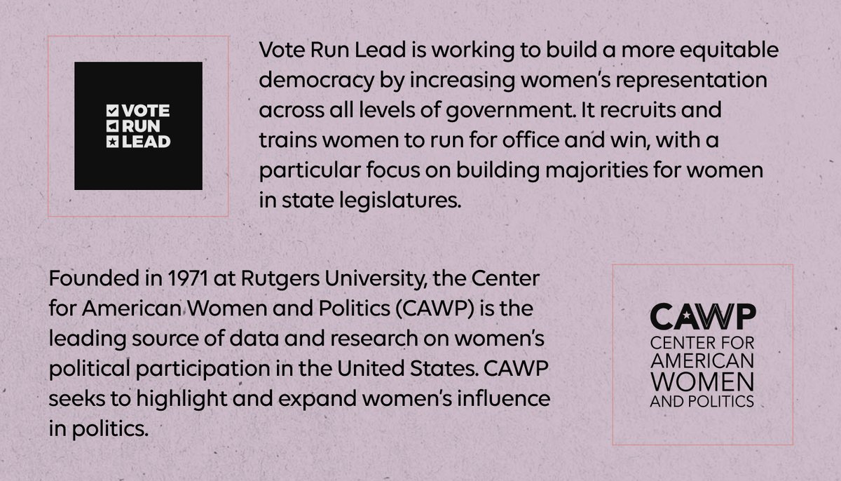 Our partners @HigherHeights, @NewAmericanLd, @statesunited, The Pipeline Fund, @VoteRunLead, and @CAWP_RU are leading crucial efforts to help more women fully participate in our political system. We’re proud to support their work💫 pvtl.ventures/44PQt4J