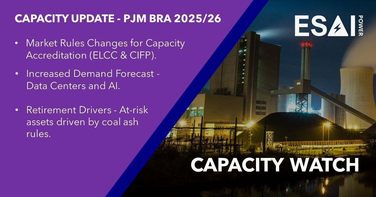 Publishing our Capacity Watch for @PJMInterconnect report shortly, a deep analysis of market drivers incl. Market Rules Changes for Capacity Accreditation (ELCC &amp; CIFP). 
Learn more  buff.ly/3QMOIOu
#powermarkets #energytwitter #datacenters #projectfinance #batterystorage