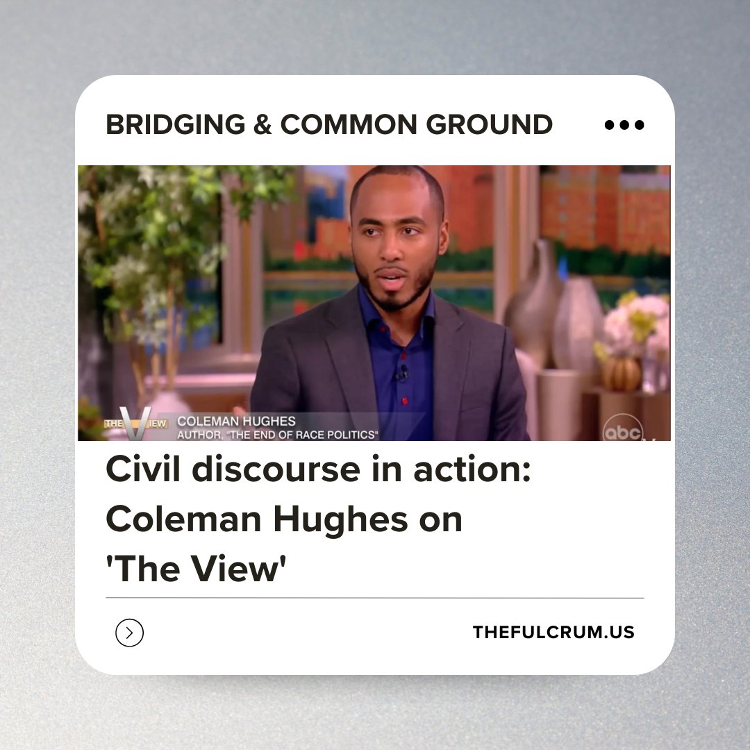 Engaging with a topic that invokes passion, Hughes' demeanor and strategic responses during the debate upheld the principles of civility. Watch the clip and read more: loom.ly/Hsjr9so #thefulcrum #citizenconnect