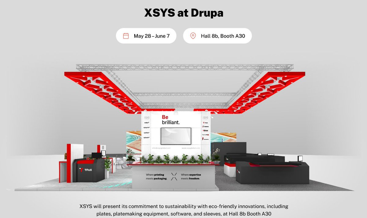 Supplier of flexographic and letterpress pre-press solutions, XSYS will launch three new solutions and show its full range of products at drupa 2024. Read more at: printmonthly.co.uk/News/Presses/1…