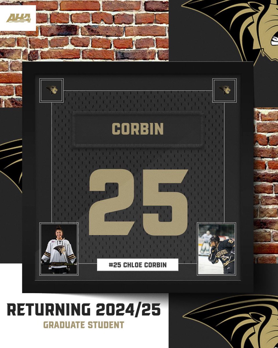 We are excited to welcome back Chloe Corbin for the 24/25 season!! 🏒Forward 🏒 102 Games Played 🏒26 points!