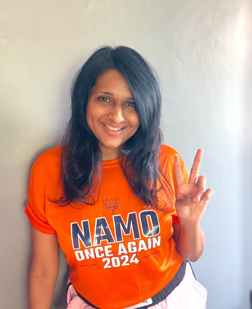 IshitaJoshi's tweet photo. How are you all celebrating the win on 4th June? Kya plan hai 400 paar ke baad 😍✌🏻🪷 #AbkiBaar400Paar #PhiraEkBaarModiSarkar #4thOfJune https://t.co/f7ZoWmokfB