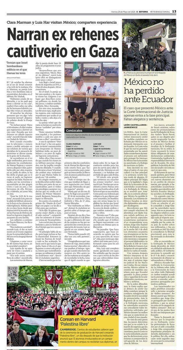 México no ha perdido ante Ecuador— escribí hoy para <a href="/Reforma/">REFORMA</a> sobre la orden de la Corte Internacional de Justicia: