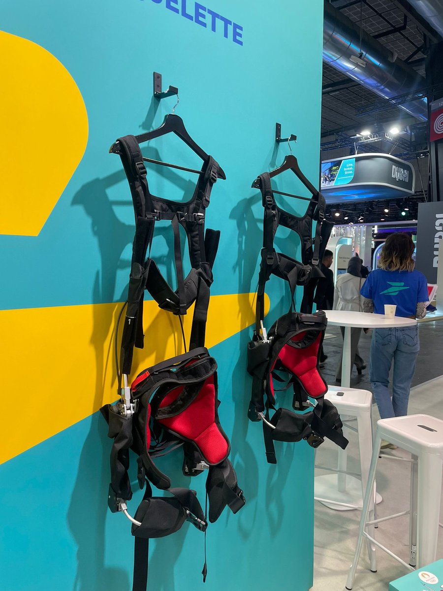 Vu à <a href="/VivaTech/">Viva Technology</a> 👀 « L’exosquelette HMT Wave 2 » en phase de test sur des postes de #travail, dans 3 plateformes de traitement du courrier chez <a href="/GroupeLaPoste/">La Poste Groupe</a>, pour prévenir les troubles musculo-squelettiques des collaborateurs 

➖ de contraintes et de meilleures conditions de