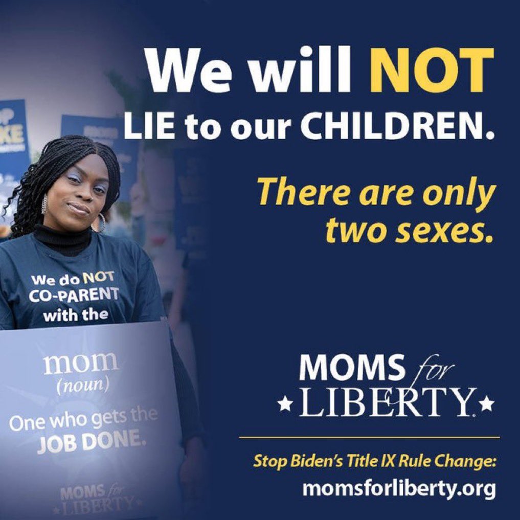 We won't STOP telling the truth. We will NOT lie to our children. There are only two sexes. STOP Biden's UNCONSTITUTIONAL Title IX Rule Change! Billboards are coming soon to Wisconsin...CRY HARDER😭 MomsforLiberty.org @Moms4Liberty @ConceptualJames @BillboardChris