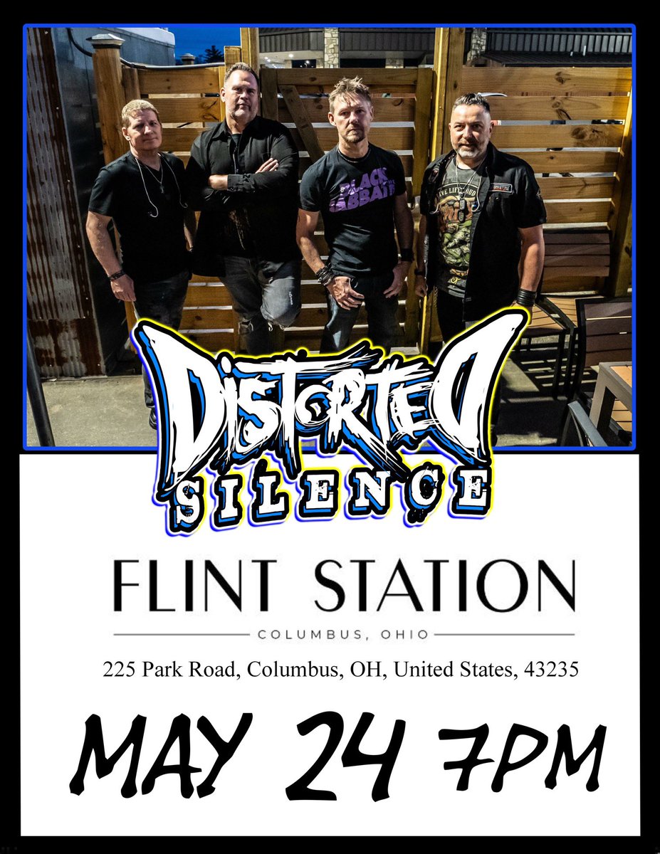 TONIGHT! Join @DistSilence @ the beautiful outside venue @ Flint Station! The party starts at 7pm! We would love to see you! @RicoNYCOH09 @Qfm963 @997theblitz @OHIOMUSICSCENE @WhatsUpOhio facebook.com/events/s/disto…