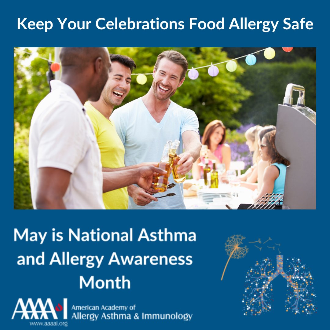 At your next party, offer a wide variety of food to accommodate all allergies and restrictions. If possible, always label food offerings. #FoodAllergy  #AsthmaAndAllergyMonth
