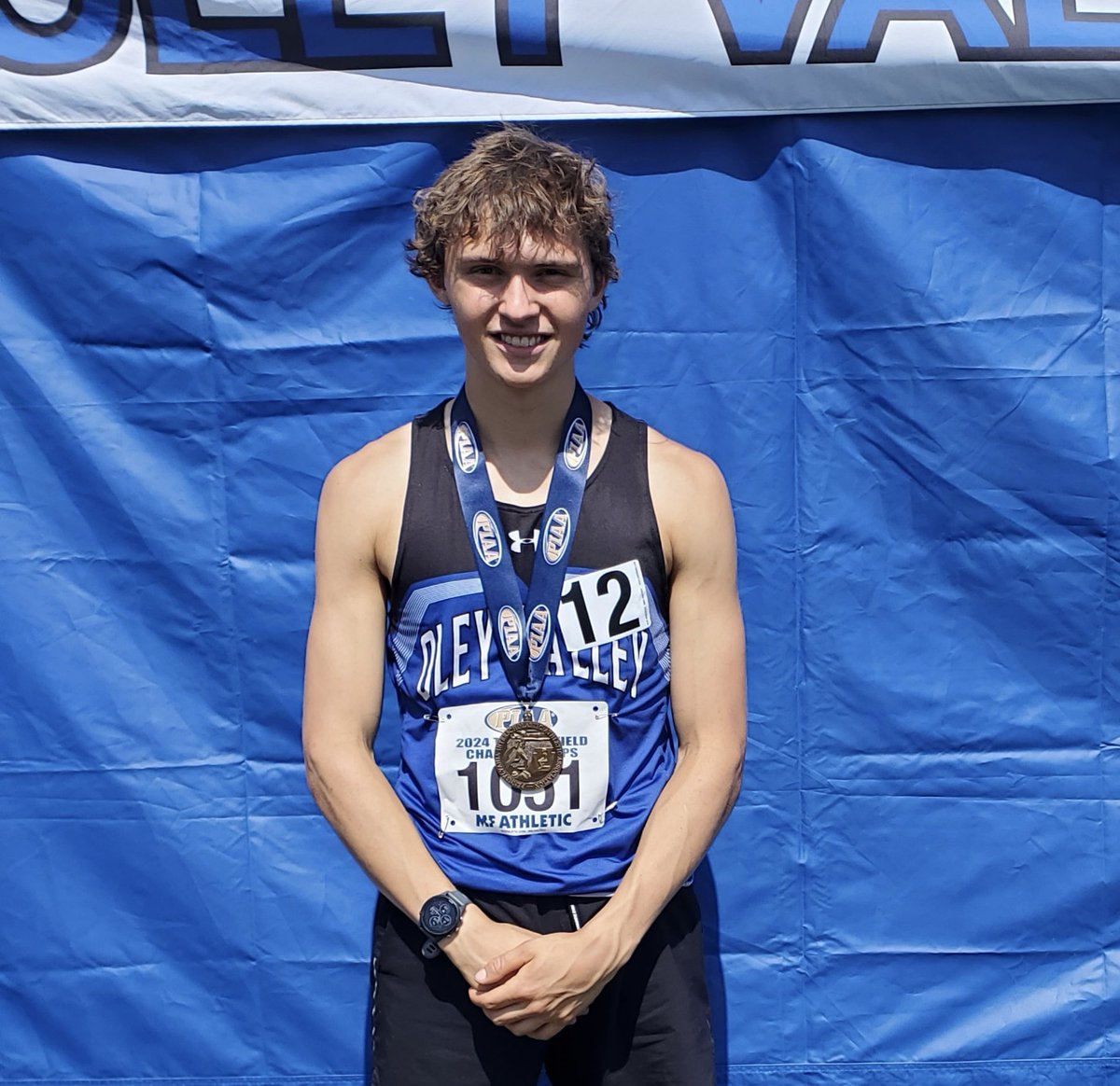 Oley Valley senior Josh Wagner earns the first state medal for Berks County during the opening day of the PIAA Track and Field Championships at Shippensburg. He takes sixth in the 2A 1600. His time of 4:20.39 is a personal best and Berks Best. <a href="/MDrago59/">Mike Drago</a> <a href="/OVLynx/">Oley Valley Athletics</a>