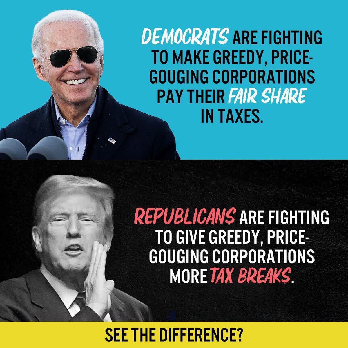 Spot the difference? #BidenFightsPriceGouging #ProudBlue #Allied4Dems
