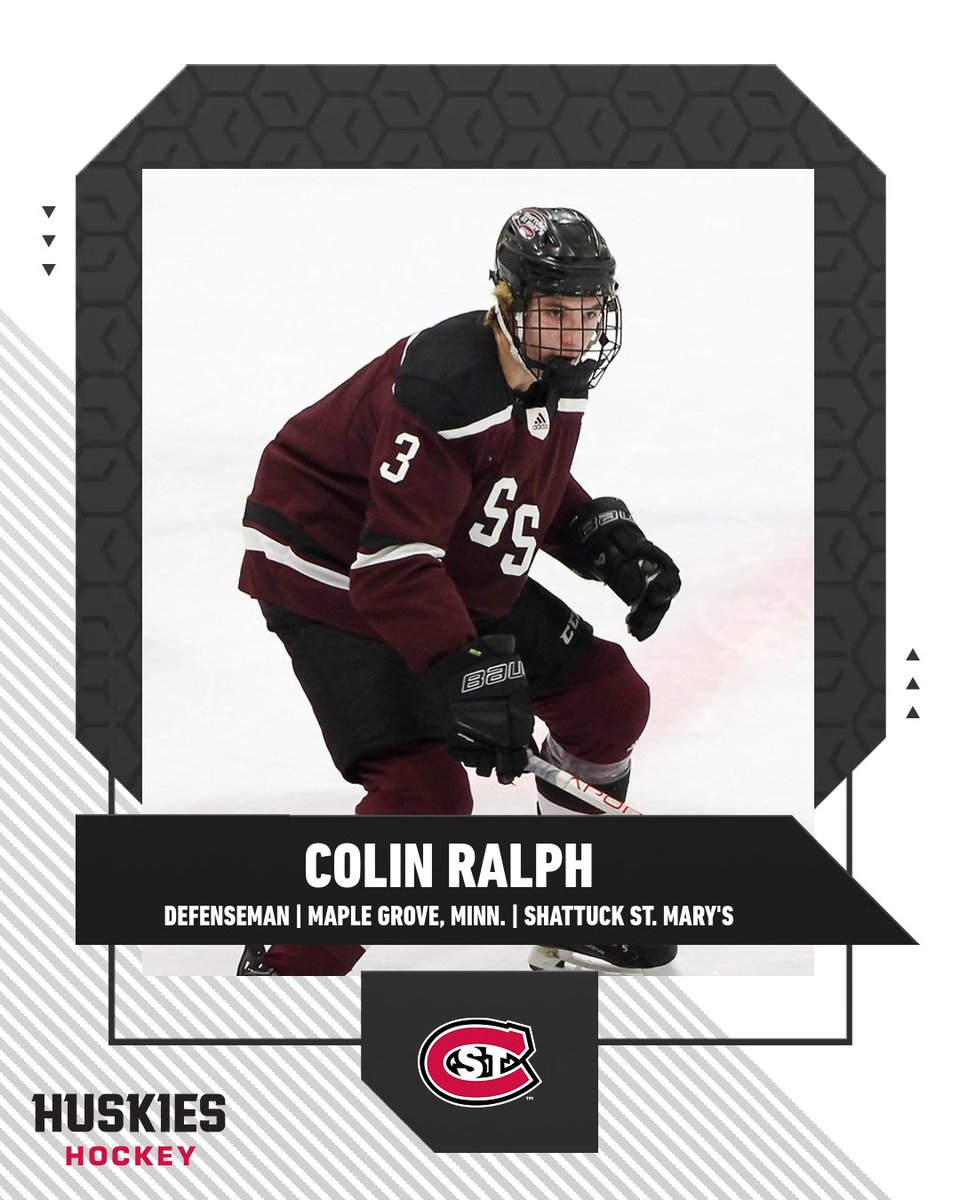 Welcome to #HuskyHockey, Colin Ralph! 👏 ▪️ 111 points in 2 seasons with @SSM_Athletics ▪️ Led all defensemen in USHS-prep league with 58 assists in 2023-24 ▪️ No. 32-ranked North American skater in 2024 NHL Draft (@NHLCentralScout) #GoHuskies | #HuskyHockey 🏒
