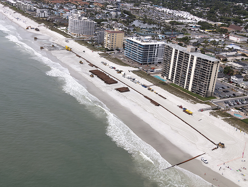 GREAT NEWS! Duval Co. beach operations have resumed, moving south along the beach. The 16th Ave. So. staging area remains closed, please use alternate access points to reach the beach. Find updates at saj.usace.army.mil/.../Shore.../D… @cityofjax