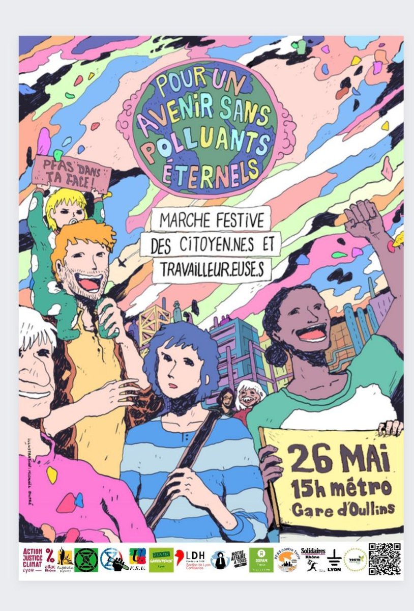 📢 rendez-vous dimanche à 15h au métro gare d'Oullins ! 🚶‍♀️🚶🚶‍♂️🚶‍♀️🪧
#pfas #26mai
