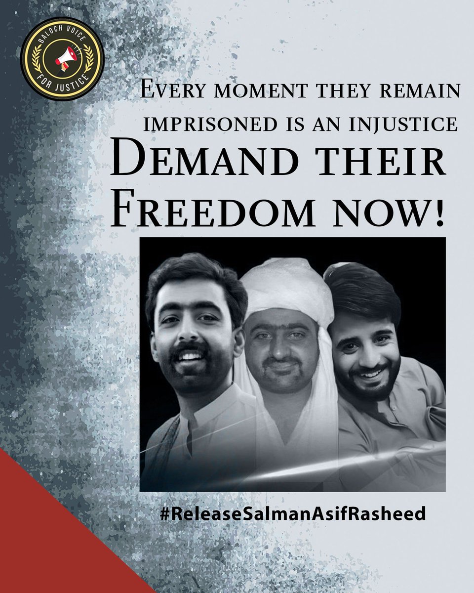 Every moment they remain imprisoned is an injustice. Demand their freedom now! #ReleaseSalmanAsifRasheed