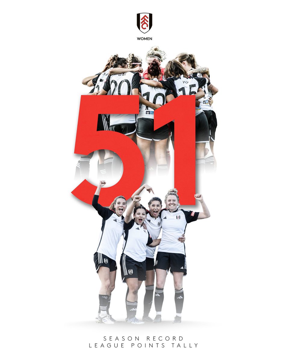 A new record for Fulham Women! 5️⃣1️⃣ #FFCW