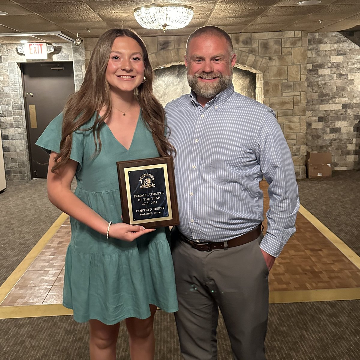 Congrats to Cortlyn Hefty who is this year’s Female Athlete of the Year! Cortlyn was a starter for Basketball, as well as one of the Soccer team Captains. She led Illinois in goals scored and helped soccer to a 2nd place NIC-10 finish and a Regional Championship!! #RollThunder