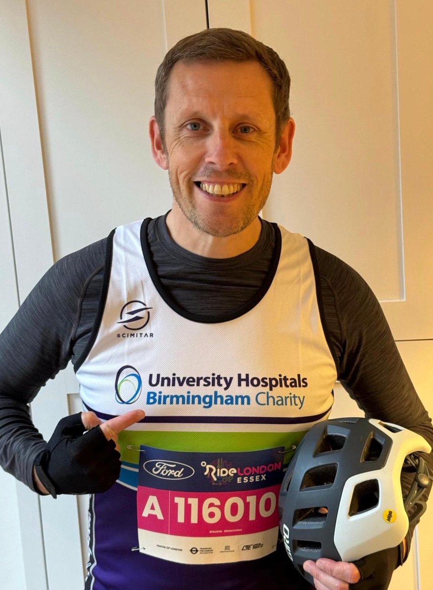 🚴Good luck to Tom and all our @ridelondon cyclists! Today they will be taking part in the Ride London-Essex 100-mile closed-road bike ride to fundraise for their local hospital charity. To sign up for your own charity challenge, click the link 👉hospitalcharity.org/events