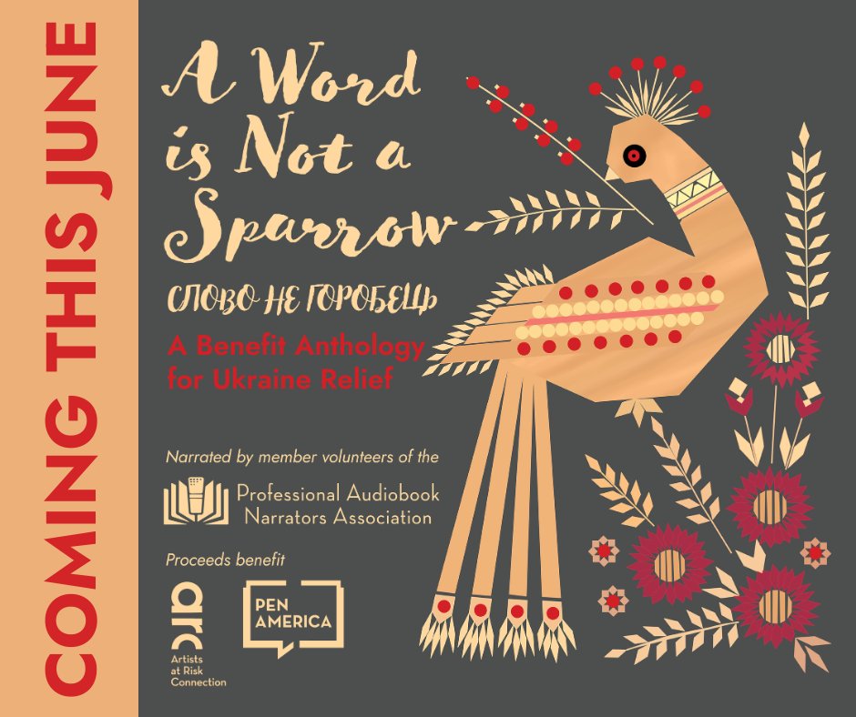 This Memorial Day, #SupportUkraine artists who have lost their livelihoods in war w/Russia.  21 narrators contribute 25 stories, memoir, essays &amp; poetry by American and Ukrainian writers.
pronarrators.org/sparrow to preorder CD/DD
@audiofilemag <a href="/SpokenRealms/">Spoken Realms</a>