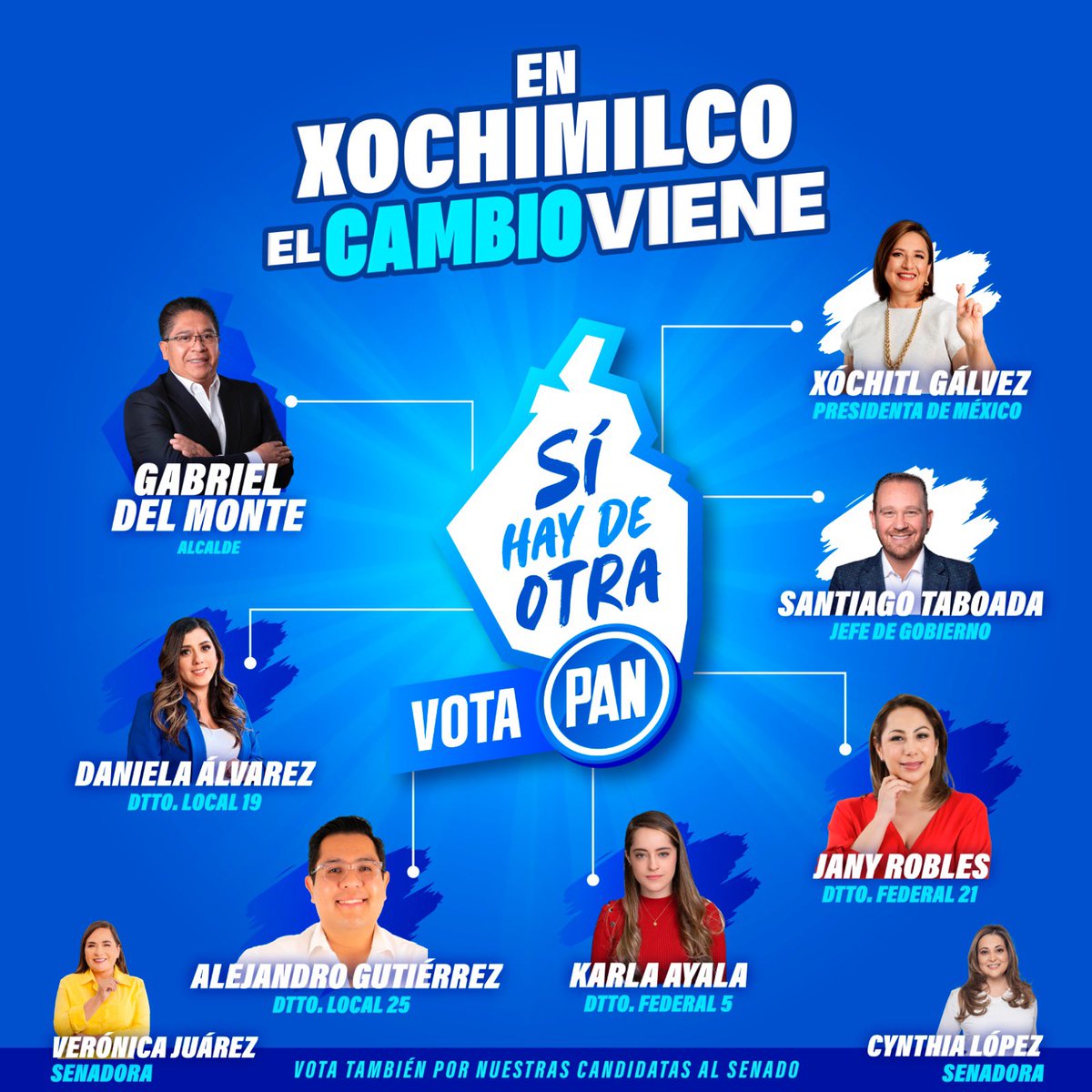 AAtaydeR's tweet photo. En Xochimilco #ElCambioViene. 

Conoce a tus candidatas y candidatos y este 2 de junio #VotaPAN en todas las boletas.

#SíHayDeOtra 
#YaSeVan https://t.co/XQ7mzr1Z6Z