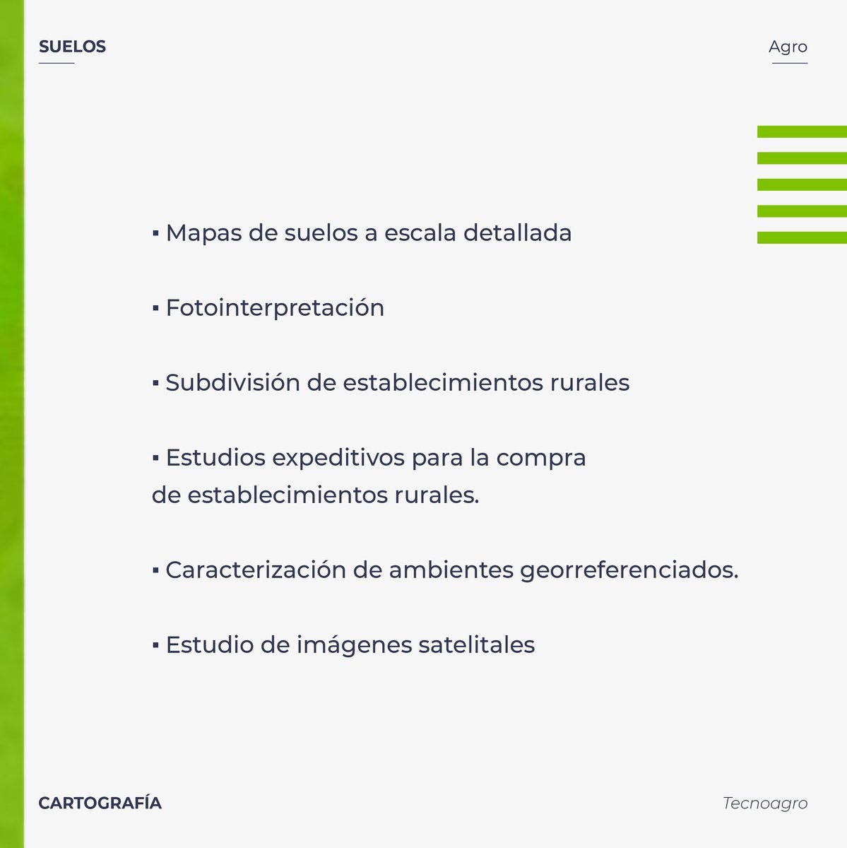 Los mapas de suelos constituyen un inventario de los suelos de un establecimiento, describiendo sus limitaciones y evaluando su capacidad de uso.