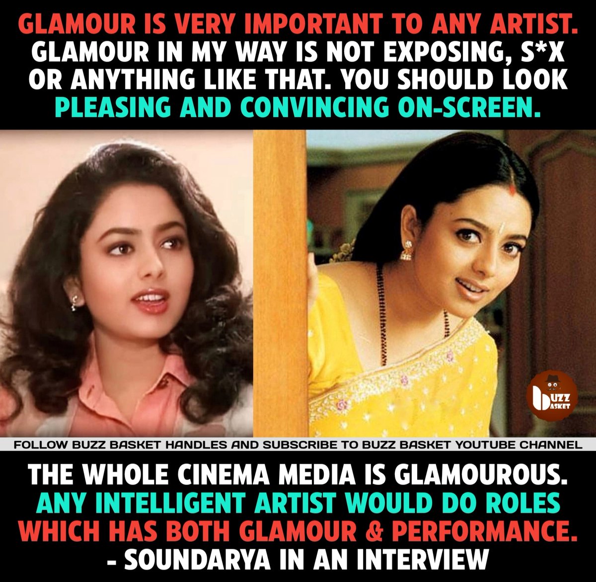 #Soundarya about glamour!