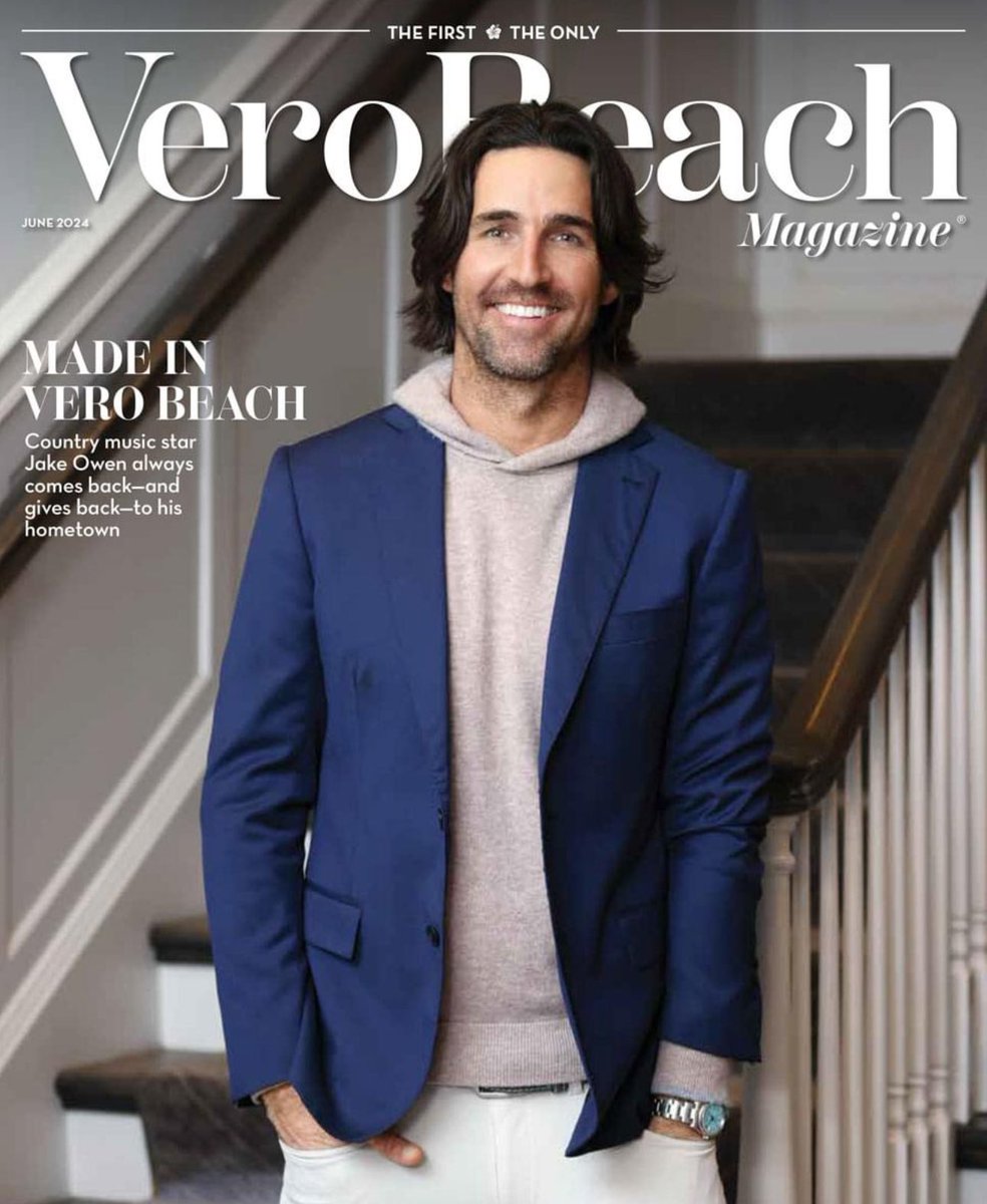 Look 👀 who’s on The cover of Vero Beach Magazine, Jake Owen Country Star 🌟 #jakeowen @jakeowen #VeroBeach #Florida