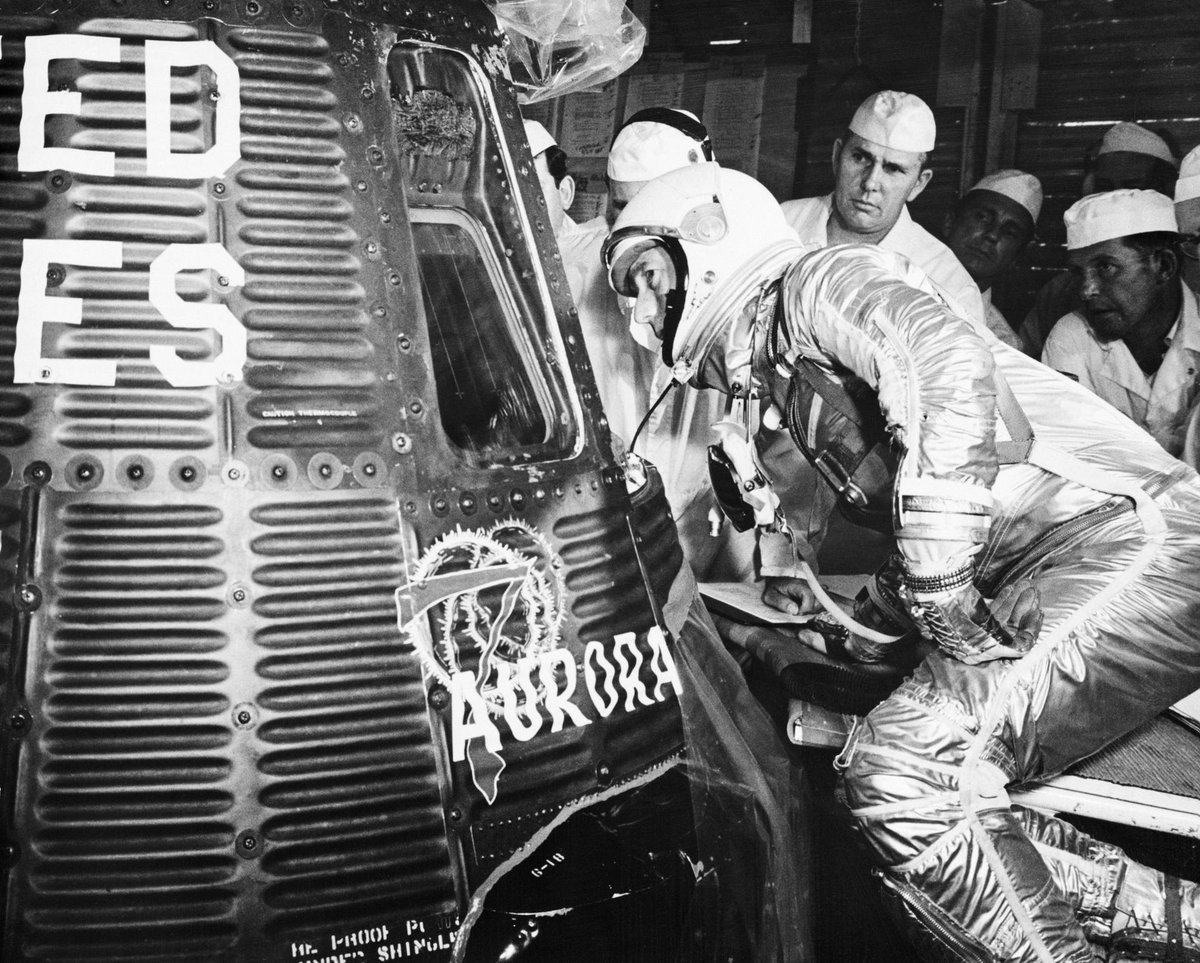 #OTD in 1962, Scott Carpenter became the fourth American in space, and the second American to orbit the Earth, in his Mercury 'Aurora 7' spacecraft.