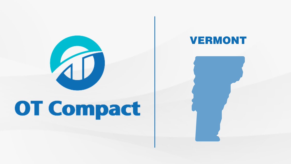 AOTAInc's tweet image. Thanks to legislation sponsored by Vermont Representative Mary-Katherine Stone (an OT!) and supported by the Vermont Occupational Therapy Association, Vermont is the 29th state to enact the #OTCompact. Read about the other states &amp;amp; next steps at otcompact.org