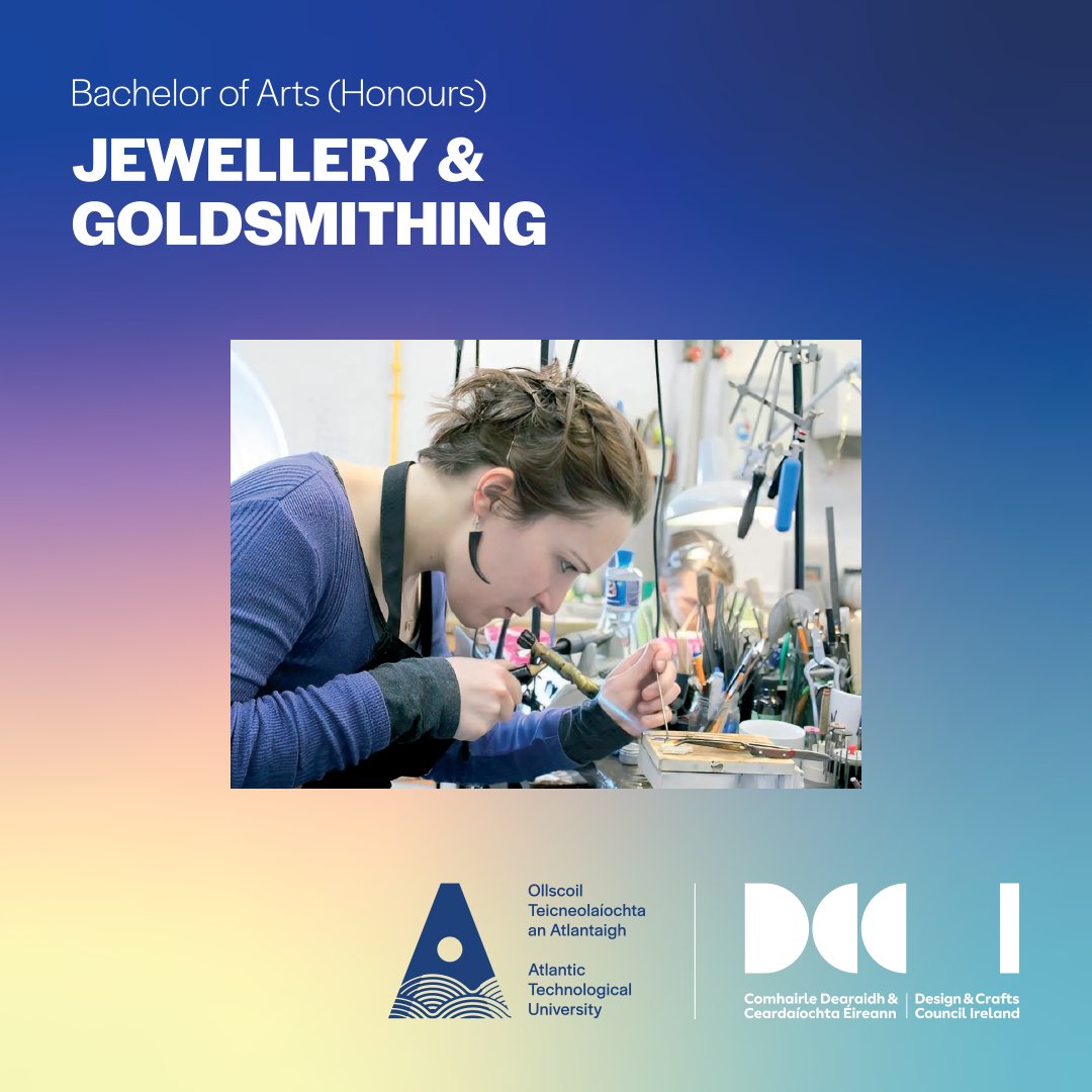 Design & Crafts Council Ireland (DCCI) and Atlantic Technological University (ATU) are delighted to announce that we are inviting applications for the first intake of students to the new 3-year Bachelor of Arts (Honours) in Jewellery and Goldsmithing which will begin in September