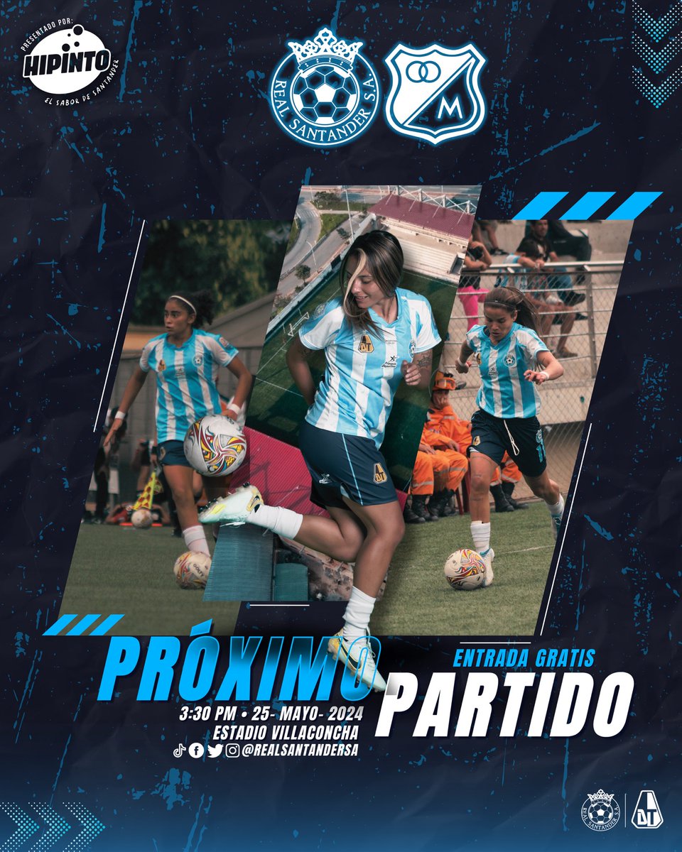 #PróximoPartido 📆| Nuestras Guerreras se preparan para su próxima salida en la Liga Femenina, por eso en Villaconcha 🏟️ recibiremos a Millonarios en el juego válido por la fecha 12 del campeonato. 

Familia, recuerden que LA ENTRADA ES GRATIS 🔥🙌🏼

#UnSueñoReal
🩵🤍⚽️