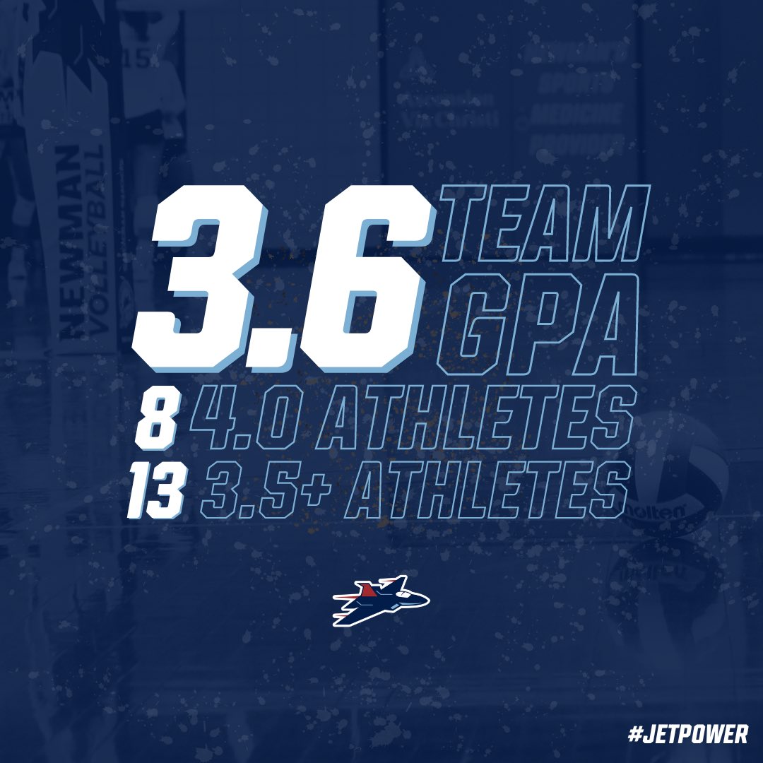 NewmanJetsVB's tweet photo. Proud of our STUDENT-athletes this semester!! #JetPower✈️ https://t.co/fjQ2EmD5Z7