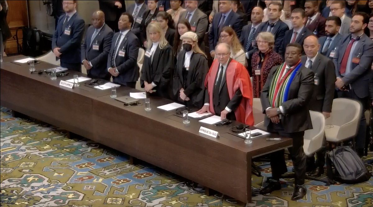 The images say it all. Today at the International Court of Justice (ICJ): Israel vs. South Africa and the world.