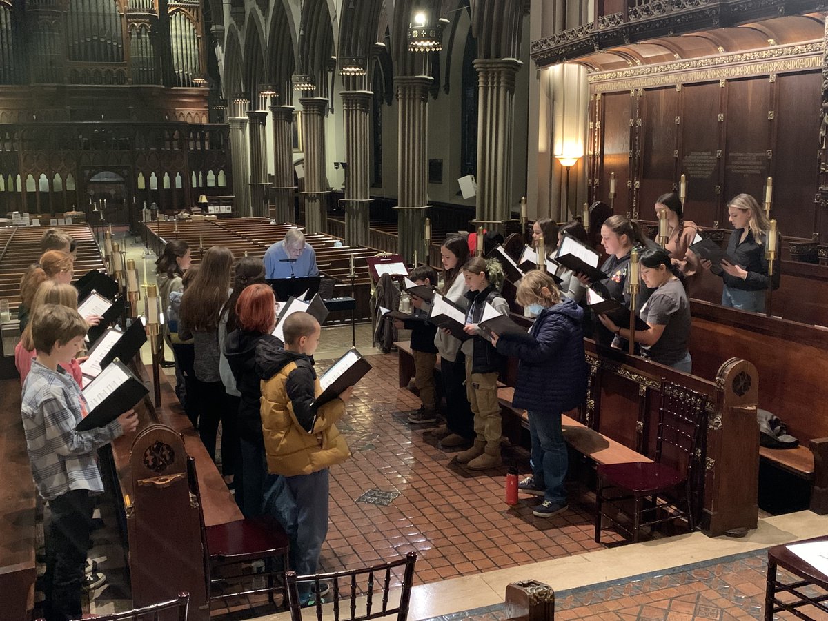 GraceChurchPVD's tweet photo. The Choir &amp; Choristers of Grace Church wish many happy returns to our friend Dr. Barry Rose, who celebrates his 90th birthday today! Here are a few photos of Dr. Rose working with our choristers back in February of this year! https://t.co/dKxvqzzOoR