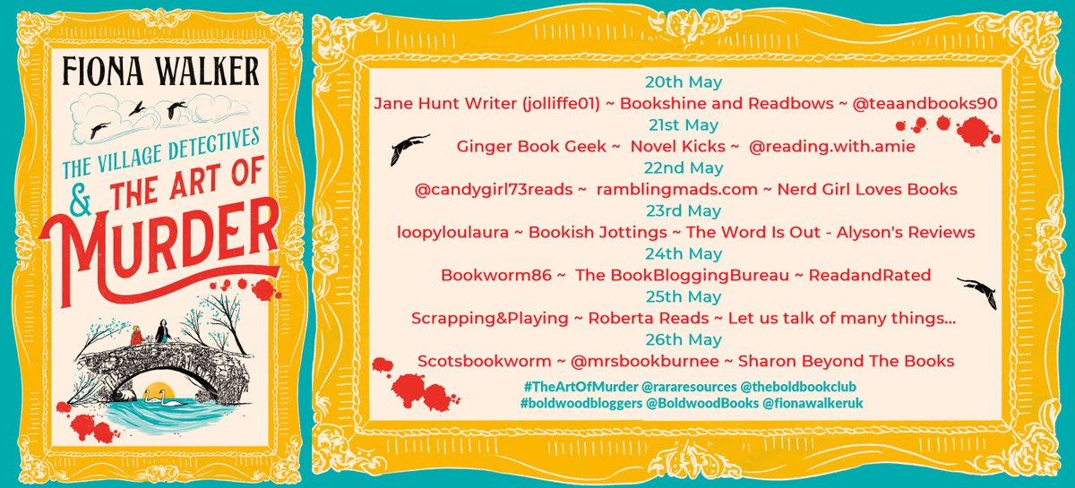 #blogtour #cozymystery The Art of Murder by Fiona Walker @fionawalkeruk @BoldwoodBooks This is going to be a very entertaining cosy series danzasullacqua.wordpress.com/2024/05/24/the… @rararesources #netgalley