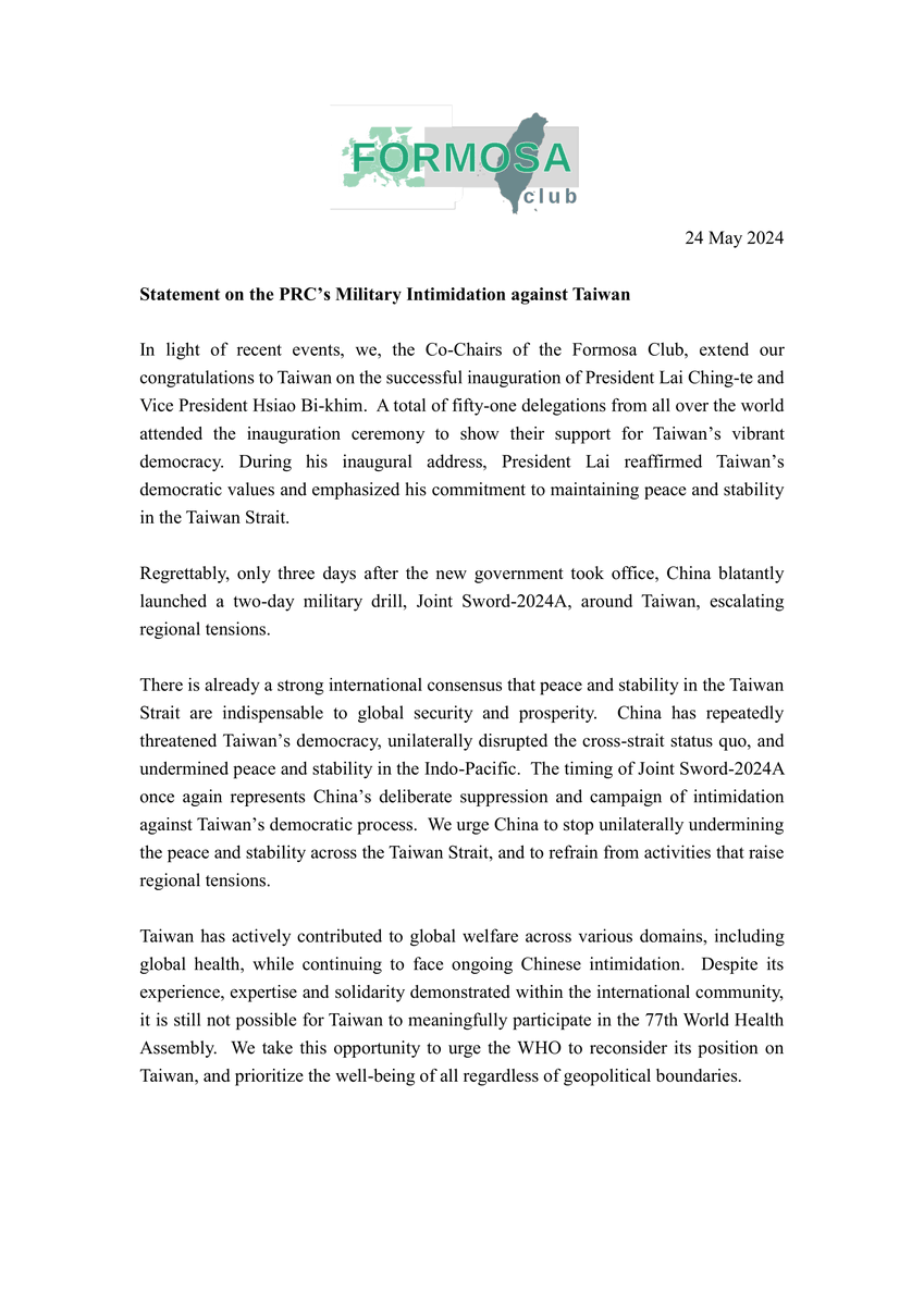 The Formosa Club tweet media