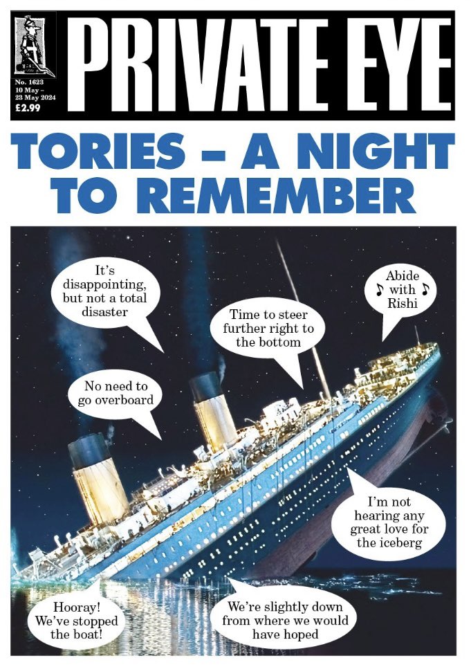 TORY PR GENIUS: “After the worst start to an election campaign anyone can remember, where should we organise a photo op for Sunak today…I’VE GOT IT!” IN FRONT OF THE TITANIC EXHIBITION