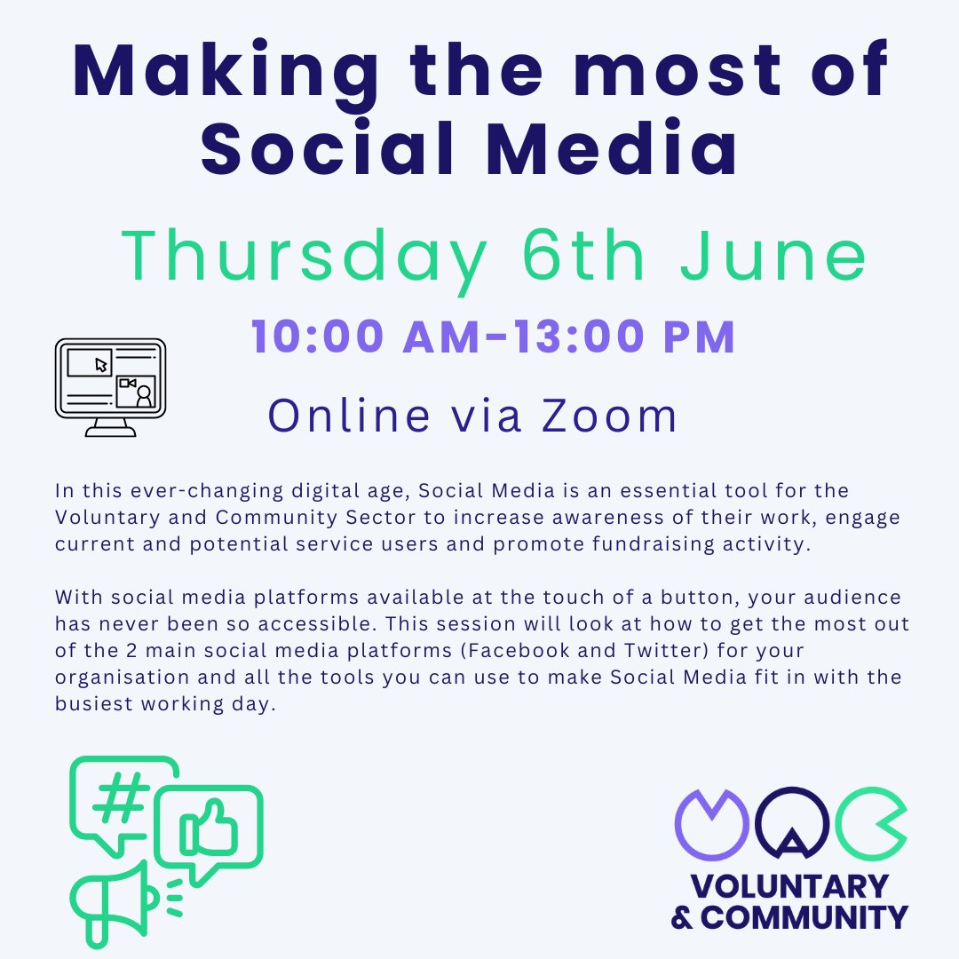 Are you wanting to use social media for your organisation? 🤔 This FREE session will examine how to get the most out of the two leading social media platforms! Open to all #VCSE groups in #Kirklees eventbrite.co.uk/e/making-the-m…