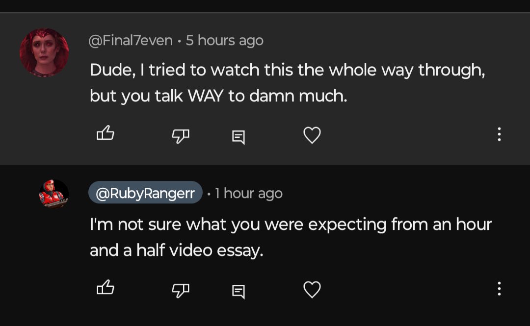 YouTube comments be wildin.